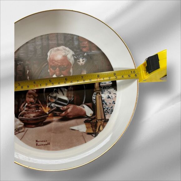Norman Rockwell Collector plate “The Tinker” Early Works Collection 1981 - Picture 9 of 9